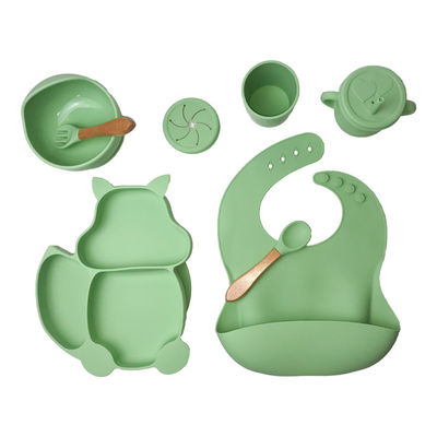 comprare Lo scoiattolo modella il commestibile dell'OEM dei pc del silicone 6 dei piatti fondi e delle ciotole di aspirazione online manufacture