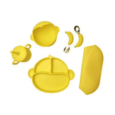 comprare La scimmia stabilita d'alimentazione del fumetto delle stoviglie del bambino pratico del silicone modella il commestibile online manufacture