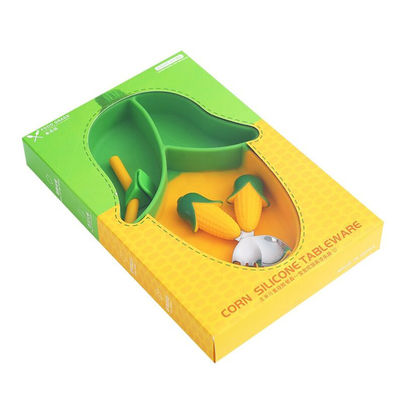 comprare dimensione su misura forma d'alimentazione del cereale del commestibile dell'insieme della piastrina del bambino del silicone 3pcs online manufacture