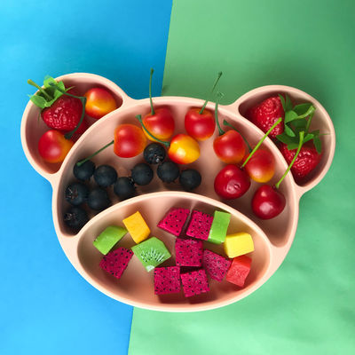 comprare Bambino che alimenta a Bpa la piastrina libera di aspirazione del silicone forma su misura di vendita calda dell'orso online manufacture