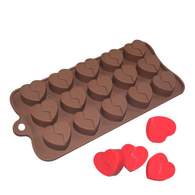 comprare Il cioccolato su ordinazione di LFGB modella la muffa a forma di del silicone del dolce della mousse del cuore online manufacture