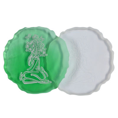 comprare Muffe possidiche del sottobicchiere dei gioielli 3D della muffa della resina di silicone di forma irregolare online manufacture