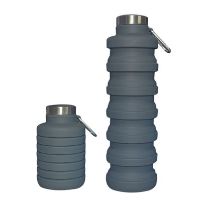 comprare New Item Custom Logo 700ml Drink Bottle Black Silicone Water Bottle Collapsible online manufacture