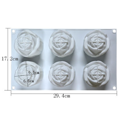 comprare Muffe del sapone del commestibile di Rose Shaped Silicone Mould 3D della decorazione del dolce online manufacture
