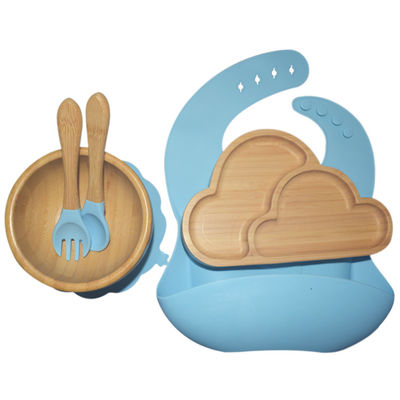 comprare I prodotti liberi del silicone del bambino di BPA placcano l'insieme di legno del piatto di aspirazione del silicone dell'elefante stabilito online manufacture