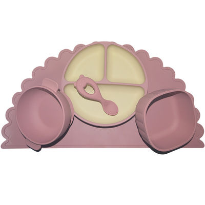 comprare Set ergonomici di alimenti per bambini in silicone Piatti per bambini in silicone Forchetta e cucchiaio per bambini piccoli online manufacture