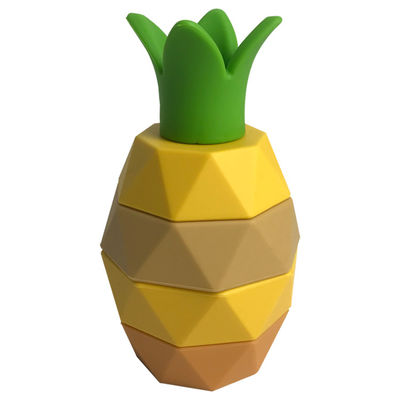 comprare Giocattolo didattico per bambini personalizzato 5pcs Ananas BPA libero giocattolo di impilamento in silicone online manufacture