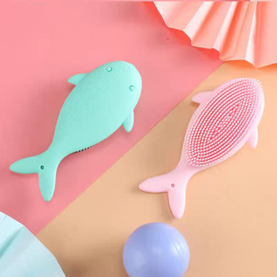 comprare MHC Scaffaletto da bagno in silicone Set corpo Prodotti da bagno per bambini pulizia del viso carina Pulizzatore per capelli per la doccia online manufacture