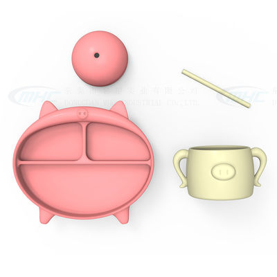 comprare Set di alimentazione per bambini in silicone senza BPA Capo e cucchiaio standard per lattanza online manufacture