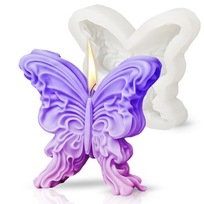 comprare MHC Large Butterfly Candle Molds Birthday 3D Unique Candle Silicone Molds Manufacturer online manufacture