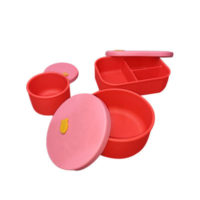 Divisori non tossici d'alimentazione della piastrina dell'insieme del bambino durevole del silicone 3pcs per alimento