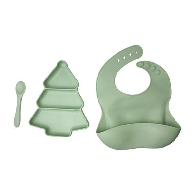 Insieme d'alimentazione di aspirazione libera dei pc BPA della piastrina e della busbana francese 3 del silicone del bambino su misura