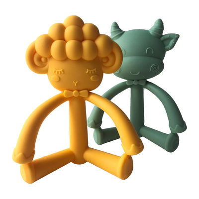 Il bambino Teether di forma del fumetto gioca il silicone libero Teether del commestibile BPA DIY