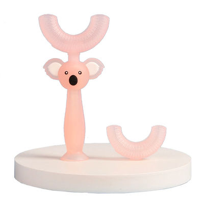 L'orso amichevole di Eco dello spazzolino da denti di Teether del silicone del bambino di 360 manuali ha modellato