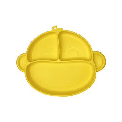 Ciotola libera su misura del silicone di aspirazione di Tray Cartoon Monkey Shape BPA del bambino del silicone