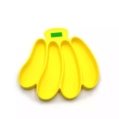 La banana moderna ha modellato libero di Tray Suction Self Feeding BPA del bambino del silicone su misura