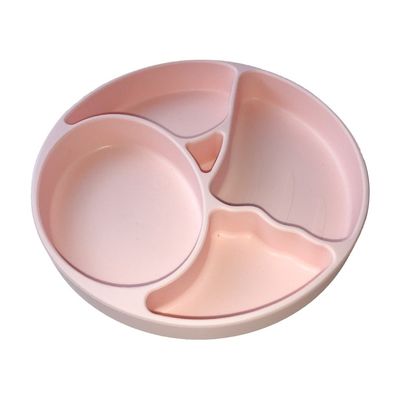 Piastrina d'alimentazione del silicone del bambino dei bambini messa con i divisori Bpa libera