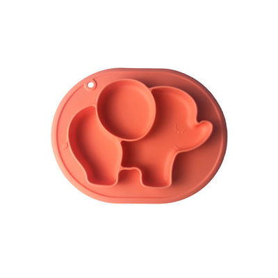 Il bambino d'alimentazione del silicone dell'elefante dell'alimento placca i bambini su misura che pranzano liberamente la piastrina Bpa