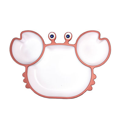 La ciotola di aspirazione del silicone di forma del granchio ha diviso il commestibile amichevole di Eco per i bambini