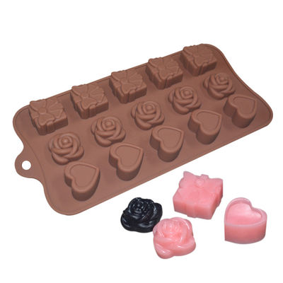 Dolce su ordinazione di Rose Heart Shaped For Candy delle muffe del cioccolato del silicone