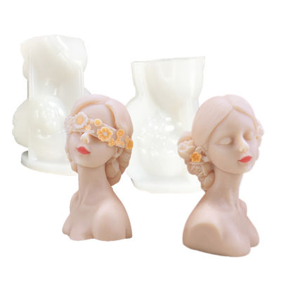 La ragazza bendata gli occhi silicone geometrico 3D DIY della muffa della candela del corpo umano ha personalizzato