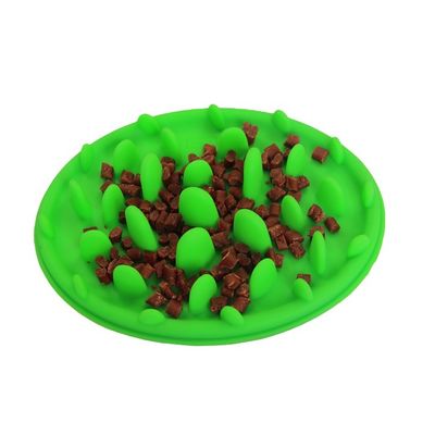 Ciotola lenta Cat Bowl Waterproof mangiante lenta sostenibile del cane dell'alimentatore del silicone