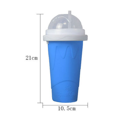 Tazza all'aperto del frullato del contenitore del gelato del silicone su misura con il coperchio
