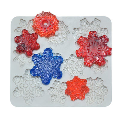 Il silicone del fondente del dolce del silicone modella la forma fatta a mano del fiocco di neve di Diy del commestibile