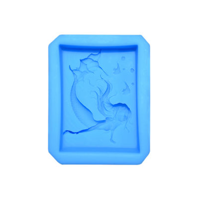 Modello fatto a mano 3d Mermaid Shaped Logo Molds Silicone Fondant di Diy degli utensili di cottura del silicone