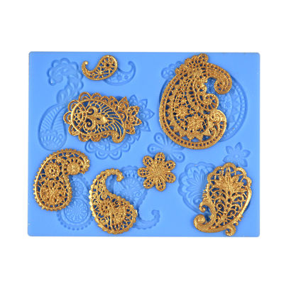 Pizzo quadrato commestibile Mats For Cake Decorating del silicone degli utensili riutilizzabili di cottura