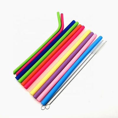 Cannucce Eco del silicone riutilizzabile pieghevole su ordinazione amichevole con la spazzola di pulizia