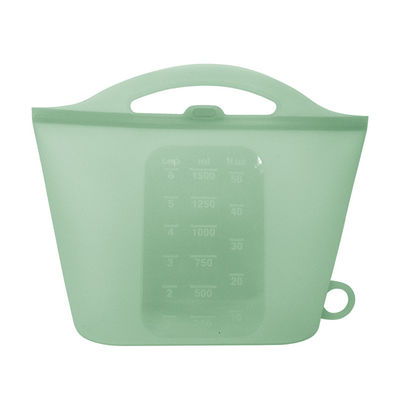 1500ml fruttifica stoccaggio riutilizzabile dell'alimento del silicone insacca i multi colori sostenibili
