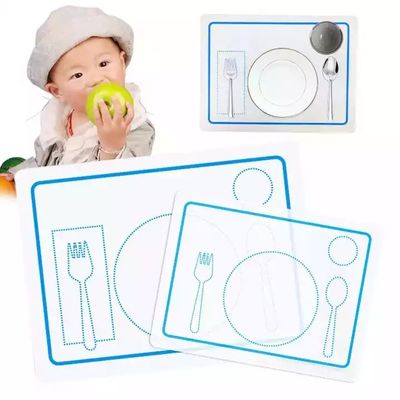 Il commestibile d'alimentazione lavabile della stuoia di posto del silicone del bambino ha personalizzato Logo Printing