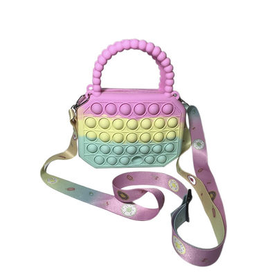 Schiocco che di Mini Kids Bubble Toy Crossbody del fumetto dei bambini del silicone si increspa per le ragazze