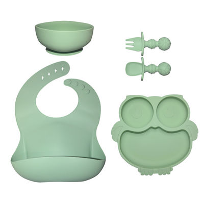 Il bambino di MHC l'alimentazione del silicone che placca 6 pc mette l'alimento non tossico Tray Dishes delle stoviglie del bambino