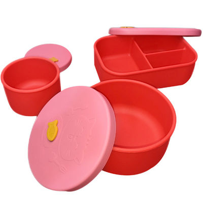 Scatola di alimenti in silicone scatola per il pranzo scatola per il riscaldamento a microonde scatola per la conservazione compartimento sigillato