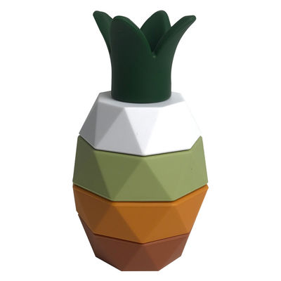 MHC Silicone blocchi di impilamento 5Pcs Ananas Educativo Montessori sensoriale giocattoli