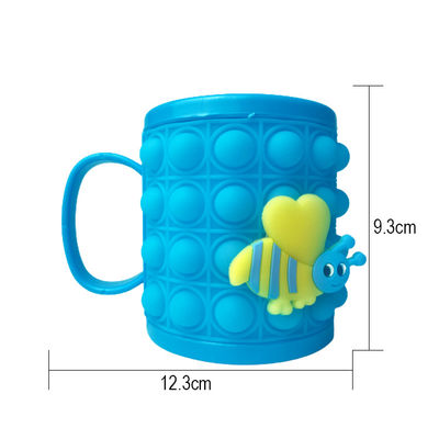 Personalizzabile Bambino Nutrimento Bambini Coppa da bere Silicone Push Bubble Fidget Popper Pop con resistenza alle alte temperature