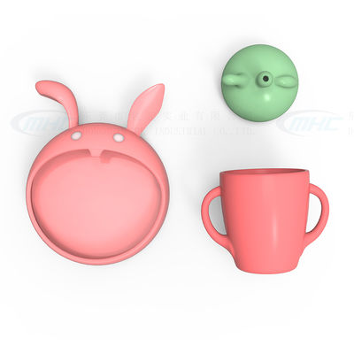 MHC Starter 6-12 mesi Coniglio Bambino Set di alimentazione Non Silicone Libero Bpa Giocattoli non tossici