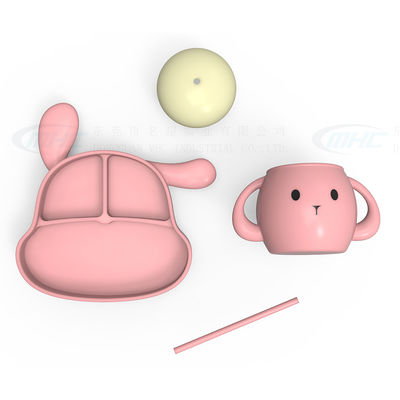MHC animalia di cartone animato set di alimenti per bambini di silicone piatto per bambini viaggi infermieristica 500 pezzi