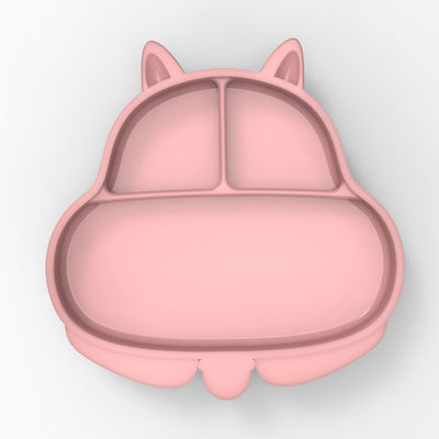 MHC Squirrel Piatto di silicone Bambino allattamento Suczione Cartone animato Animal Food Grade Set di alimentazione in silicone Per 6 mesi di età bambino