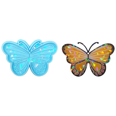 MHC Set completo Stampi di resina olografica in silicone per decorazioni d'arte Portachiavi a farfalla