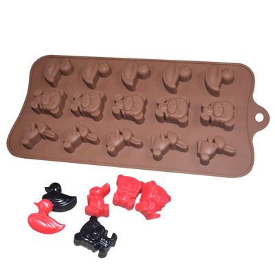 MHC Manufacture Food Grade Silicone Forme di cioccolato Cute Animal Design Anatra Orso Coniglio