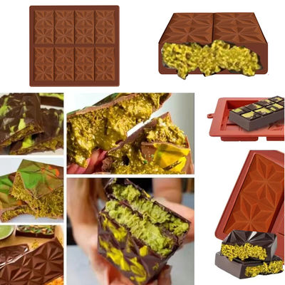 MHC Silicone Dubai Chocolate Mold Custom Deep Small Silicone Chocolate Mould Manufacturers