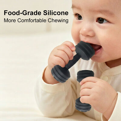 Prodotti alimentari di qualità alimentare Silicone Baby Teether Forma di manubrio BPA Libero Neonato Bambini giocattoli di dentizione Soft Silicone Molar Rod per bambini
